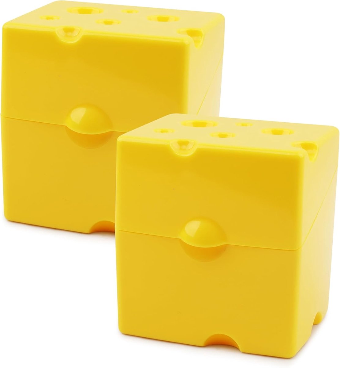 2-Pack Cheese Storage Boxes with Lids - For Sliced & Grated Cheese in the Fridge - Dishwasher Safe V1188-ZXY-11009