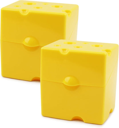 2-Pack Cheese Storage Boxes with Lids - For Sliced & Grated Cheese in the Fridge - Dishwasher Safe V1188-ZXY-11009
