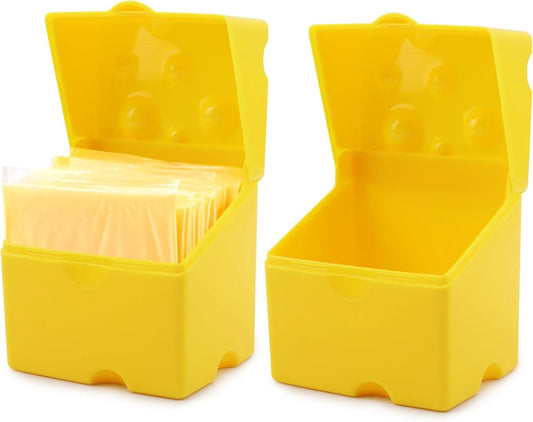 2-Pack Cheese Storage Boxes with Lids - For Sliced & Grated Cheese in the Fridge - Dishwasher Safe V1188-ZXY-11009