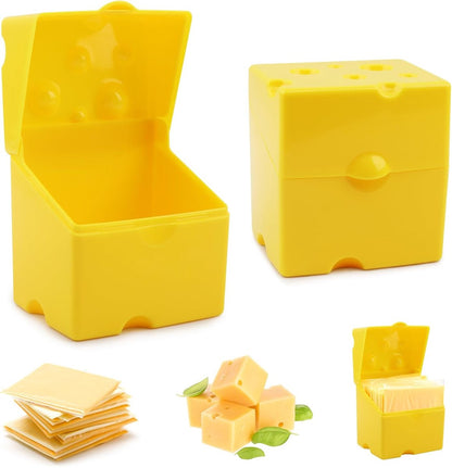 2-Pack Cheese Storage Boxes with Lids - For Sliced & Grated Cheese in the Fridge - Dishwasher Safe V1188-ZXY-11009