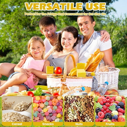 2-Pack Cheese Storage Boxes with Lids - For Sliced & Grated Cheese in the Fridge - Dishwasher Safe V1188-ZXY-11009