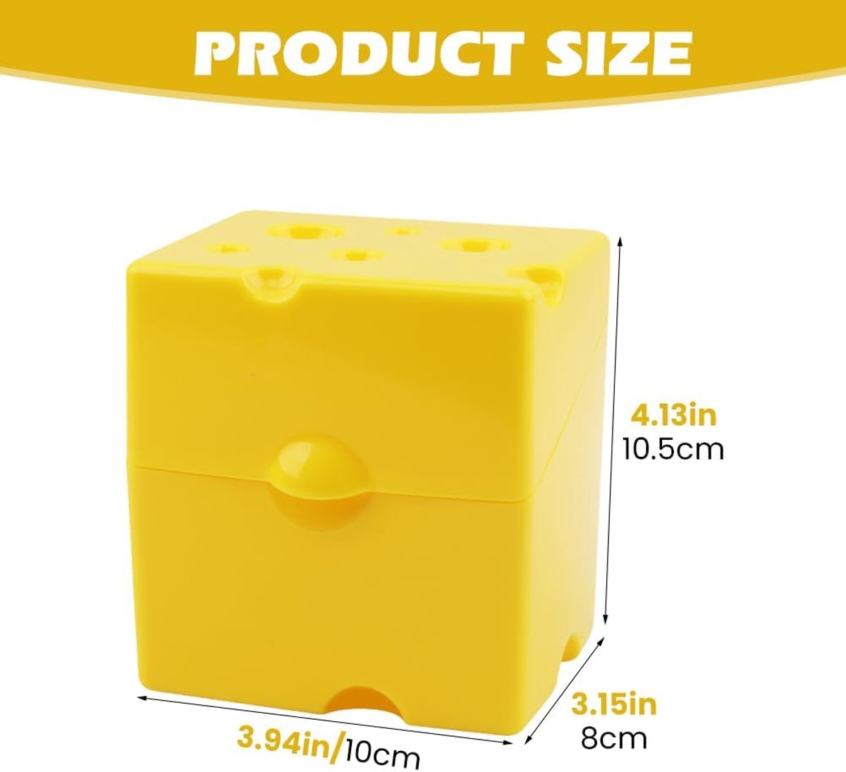 2-Pack Cheese Storage Boxes with Lids - For Sliced & Grated Cheese in the Fridge - Dishwasher Safe V1188-ZXY-11009