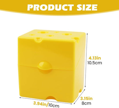 2-Pack Cheese Storage Boxes with Lids - For Sliced & Grated Cheese in the Fridge - Dishwasher Safe V1188-ZXY-11009