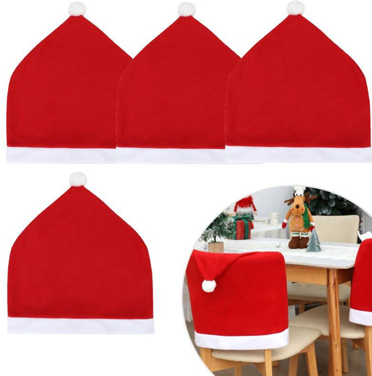 Chair Covers - 4 pieces - Christmas chair covers - Red chair covers - Christmas chair covers - Christmas V1188-ZXY-11012