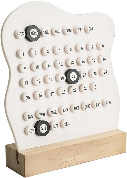 Desktop Perpetual Calendar - 2026 Calendar - Reusable Block Calendar for the Desk - 2026 Monthly Calendar - V1188-ZXY-11032
