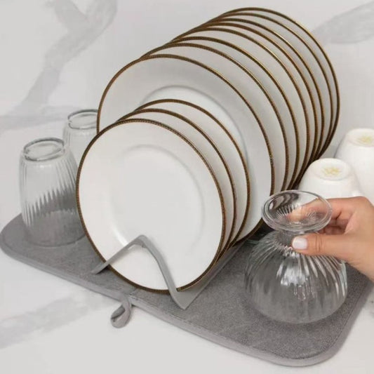Folding Coasters - Kitchen Placemats - Draining Mats - Storage Racks - Suitable for Kitchens (Grey) V1188-ZXY-11035