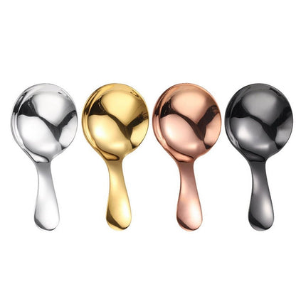 4-pack - small spoons - spoons with short handle - suitable for pots - for salt, sugar, spices, coffee, tea, V1188-ZXY-11041