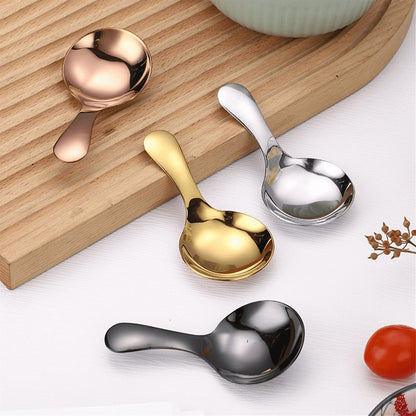 4-pack - small spoons - spoons with short handle - suitable for pots - for salt, sugar, spices, coffee, tea, V1188-ZXY-11041