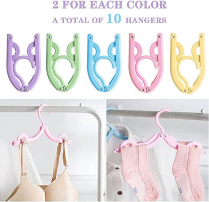 10-Piece Travel Clothes Hanger - Portable Folding Clothes Hanger - Folding Clothes Rack V1188-ZXY-11049