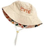 Baby Hat - Reversible Summer Hat - Summer Hat with Embroidered Letters - Size 48 V1188-ZXY-11051