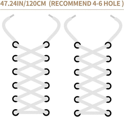 White flat laces - suitable for sports shoes, etc. White 120 cm 3 pairs V1188-ZXY-11053