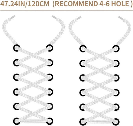 White flat laces - suitable for sports shoes, etc. White 120 cm 3 pairs V1188-ZXY-11053