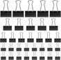 105 ring binders - 15 mm/19 mm/25 mm/32 mm metal paper clips - black folding clips - double-folded ring V1188-ZXY-11061