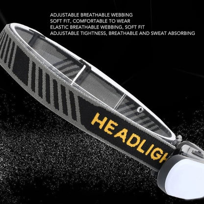 Headlamp LED Rechargeable - Headlight - COB Headlamp - 6 Light Modes - USB Rechargeable - Headlamp Flashlight V1188-ZXY-11068