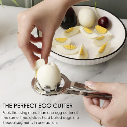 Egg Slicer - Stainless Steel Egg Slicer - Kitchen Utensils - Stainless Steel Kitchen Gadgets - Top Quality V1188-ZXY-11076