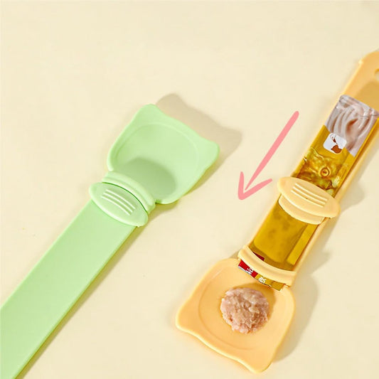 spoon for cats - Squeeze spoon for cat food - Feeding spoon for cat treats - Feeding spoon for wet food - V1188-ZXY-11083