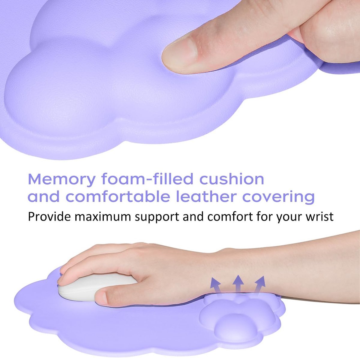 Mouse Pad - Mouse Pad with Wrist Rest - Ergonomic Mouse Pad - Mouse Pad with Leather Surface, Suitable for V1188-ZXY-11087