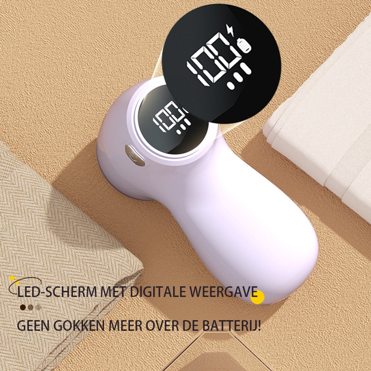 Rechargeable Lint Remover with Display - Lint Remover - Suction and Shave Function - Lint Remover - Type-C V1188-ZXY-11090