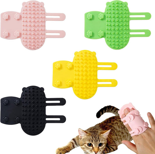 Cat Toys - Set of 4 - Scratching Post - Cat Comb - Made of Silicone - Reduces flying hair, scratching and V1188-ZXY-11102