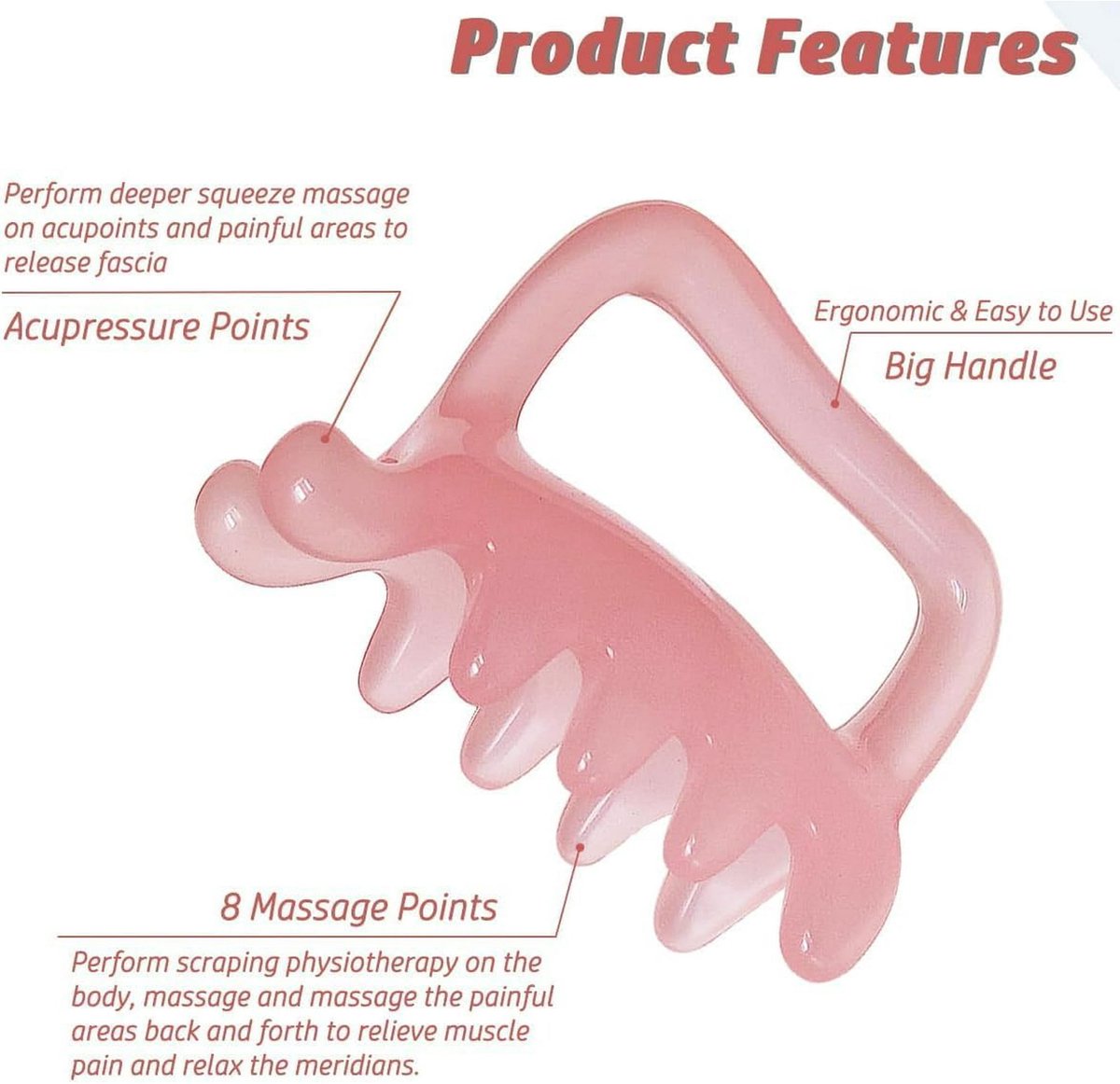 Massage Tool - Myofascial Release - Relieves Tension - Pink V1188-ZXY-11109
