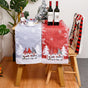 Tablecloth - Two-pack - Christmas tablecloth - Snowflake table runner - textile table runners (Gray + Red) V1188-ZXY-11116