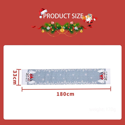Tablecloth - Two-pack - Christmas tablecloth - Snowflake table runner - textile table runners (Gray + Red) V1188-ZXY-11116