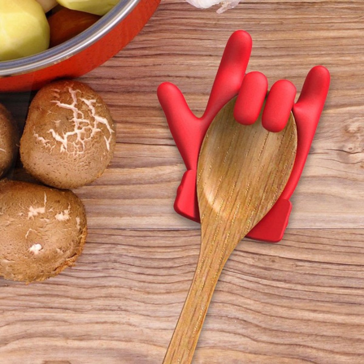 Silicone Pan Lid Support - Prevents Boiling Over & Allows Steam to Escape - Kitchen Aid V1188-ZXY-11119