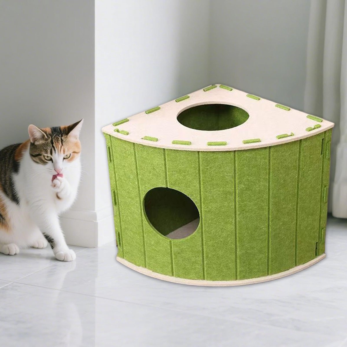 Cat House - Cat Basket - Cat Den - Felt-Shaped Cat Bed - Suitable for All Seasons - Warm | Scratch-Resistant V1188-ZXY-11122