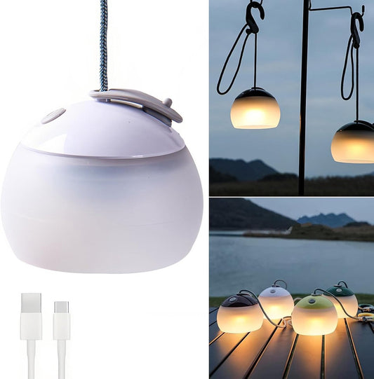 Night Light - Outdoor Camping Lamp - Atmospheric Decorative Lighting - Round Camping Lamp - 3 Brightness V1188-ZXY-11125