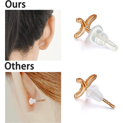 50 Silicone Earring Backs - Full Coverage, Clear Earring Backs - Dustproof - Hypoallergenic Soft Ear Cushions V1188-ZXY-11127