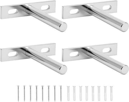 Floating Shelf Brackets - Pack of 4 - Shelf Brackets - 75mm (3 inch) Heavy-Duty Concealed Shelf Brackets - V1188-ZXY-11130