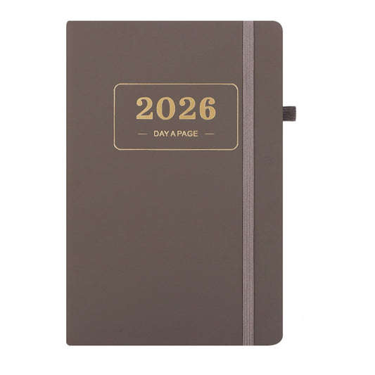 2026 Daily Planner - 2026 Adult Agenda - 1 Day on 1 Page - 365 Day Planner & Notebook - 14.0*20.8cm - Gray V1188-ZXY-11137