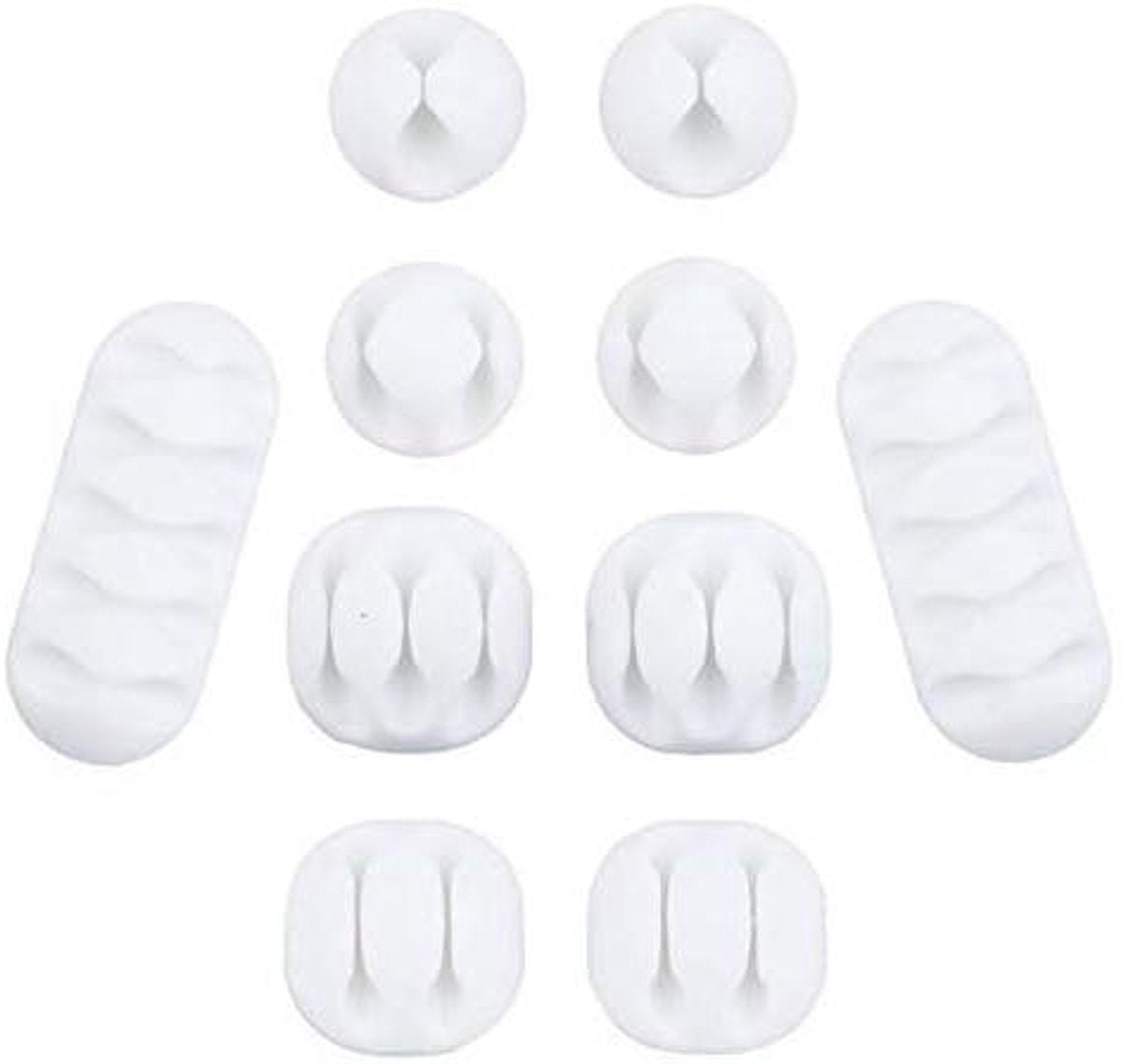 10-Piece Desk Cable Management Set - Multifunctional Cable Clamps - Desk Cable Organizer for TV, PC, Laptop, V1188-ZXY-11141