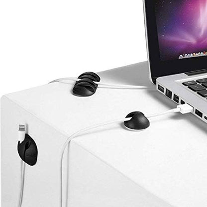10-Piece Desk Cable Management Set - Multifunctional Cable Clamps - Desk Cable Organizer for TV, PC, Laptop, V1188-ZXY-11141