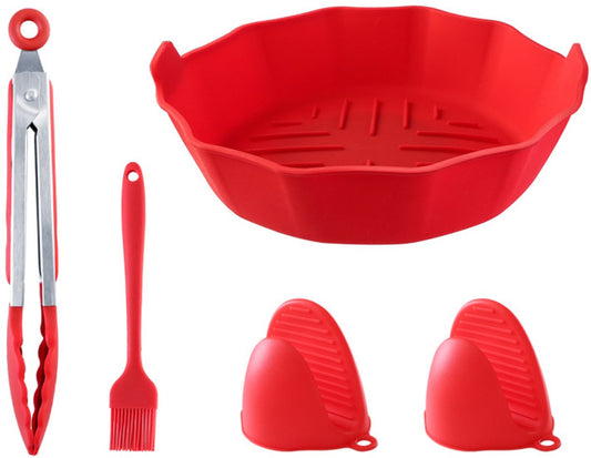 Accessories for the air fryer - baking tray, oven mitts, brush, tongs - suitable for kitchen, cooking, baking V1188-ZXY-11154