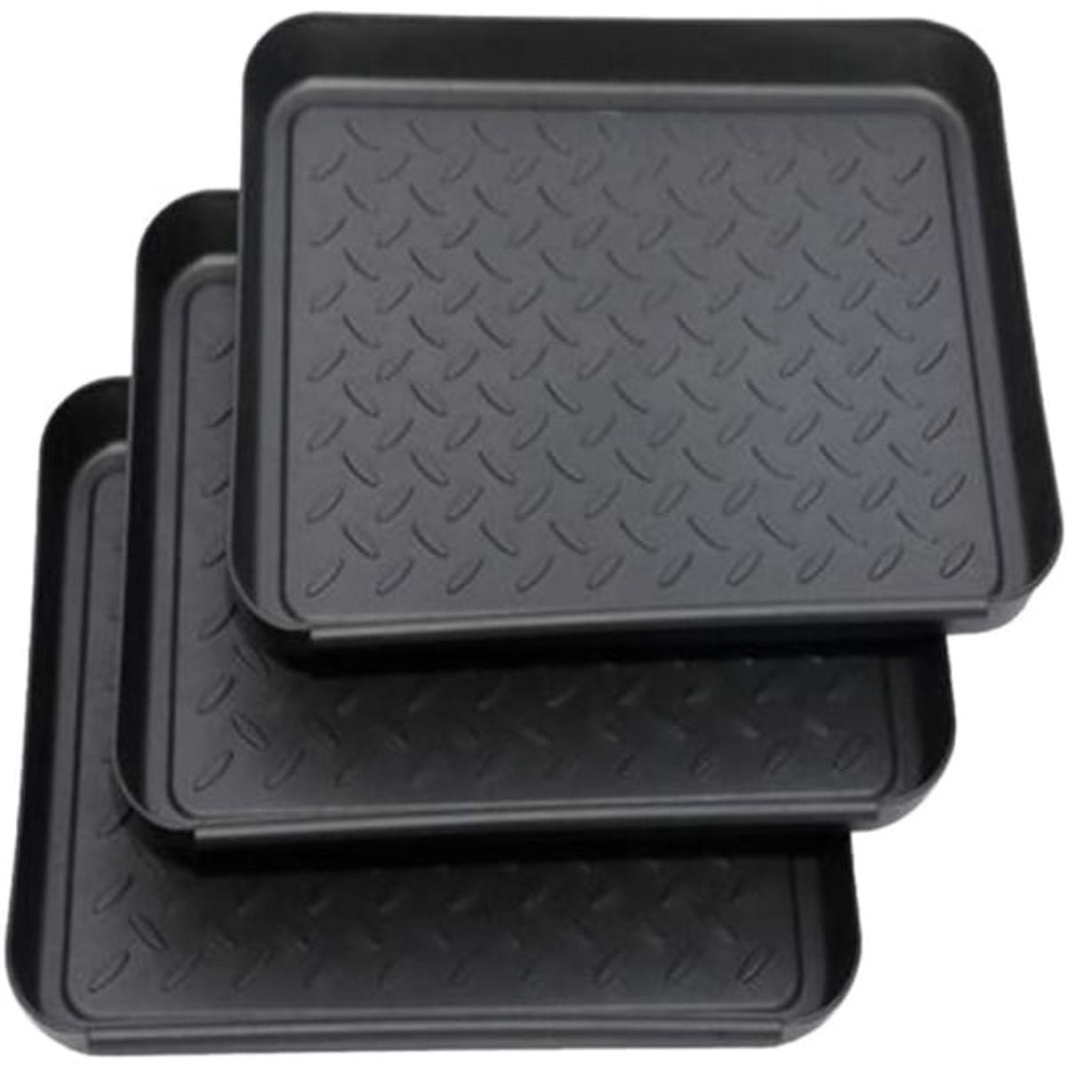 3-piece universal tray - multifunctional - plastic - rectangular tray - black V1188-ZXY-11161