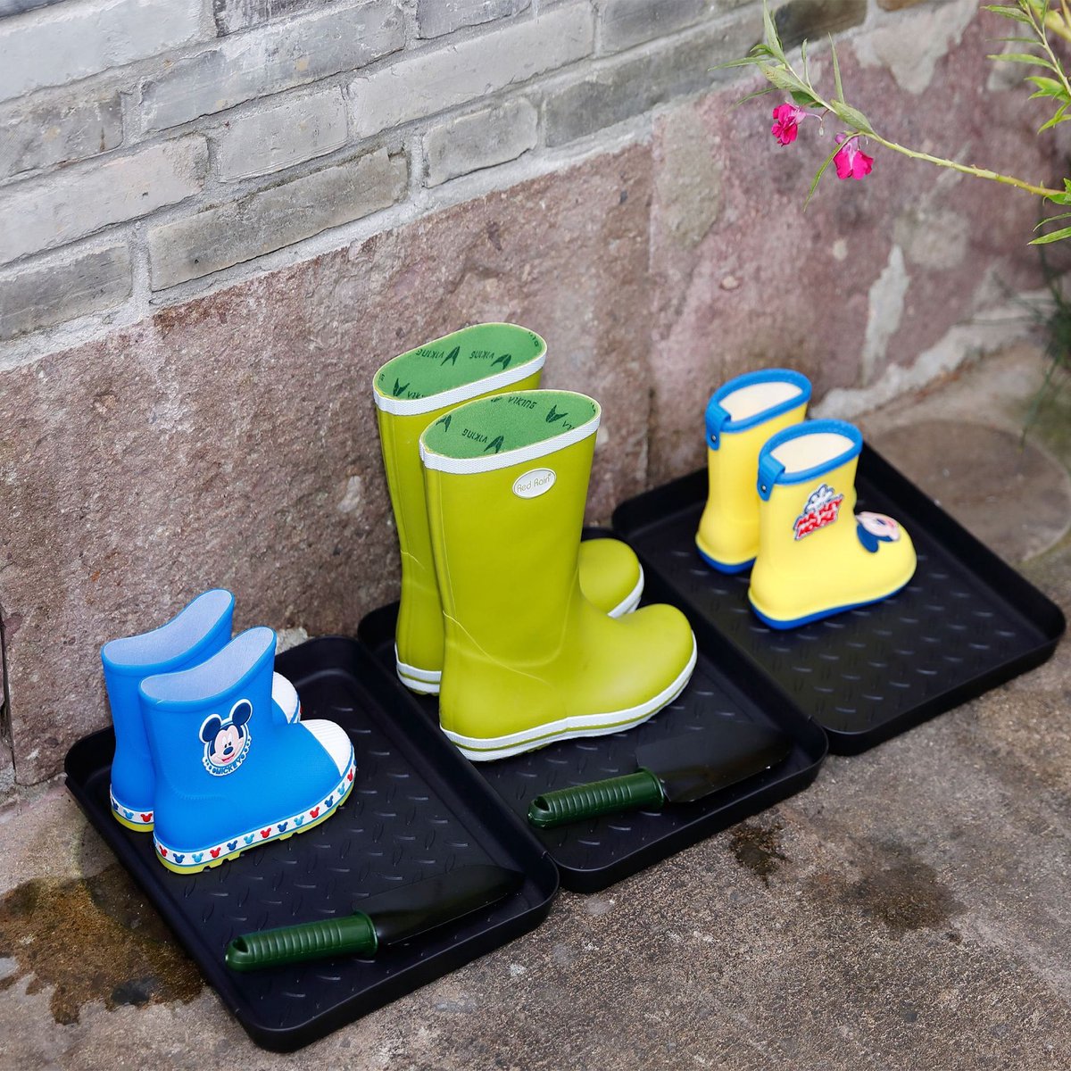 3-piece universal tray - multifunctional - plastic - rectangular tray - black V1188-ZXY-11161