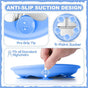 Children's Plate - Stainless Steel - Suction Cup - Shatterproof - Food Safe - 20 cm - Blue/Pink V1188-ZXY-11162