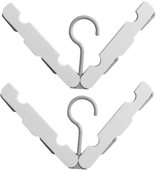 Folding Clothes Rack (Two-Piece Pack) - Hanging Clothes Rack - Portable Folding Hanger with Hook - Ideal for V1188-ZXY-11167