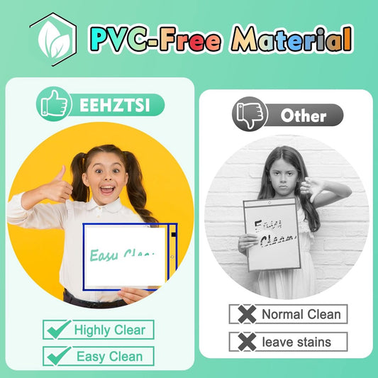 Erasable and Writable Folders - Pack of 20 | Includes 20 water-based whiteboard markers and 2 erasers - V1188-ZXY-11169