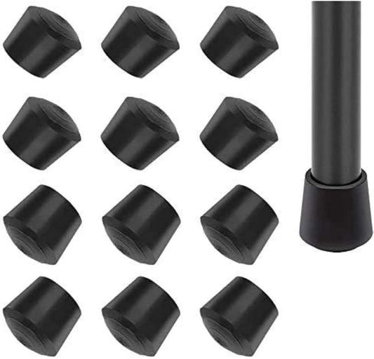 Chair Leg Covers - 12-Piece Rubber Chair Leg Covers - Chair Covers - 1 Inch Chair Leg Covers - Black V1188-ZXY-11173