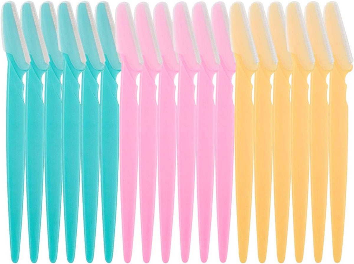 Eyebrow Shaping Tools - Eyebrow Shavers - Safe Facial Hair Removal with Razor and Trimmer - 18 Items V1188-ZXY-11175