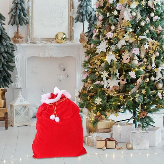 Gift Bags - Santa Claus Gift Bags - Extra Large Gift Bags - Red Christmas Wrapping Bags - For storing holiday V1188-ZXY-11177