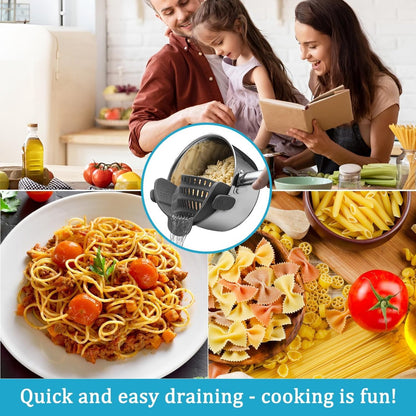 Water Filter - Cookware Filter - Pasta Drainer - Suitable for all cookware - Perfect for draining pasta, V1188-ZXY-11184