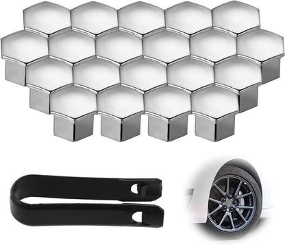 Universal wheel bolt covers (20 pieces) - 17 mm wheel bolt cover - wheel bolt cover - hexagon nut protector - V1188-ZXY-11193