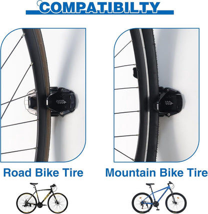 Bicycle Wall Mount - Up to 60 kg Load Capacity - For Tires 27-83 mm - Space-Saving Suspension for Garage & V1188-ZXY-11194