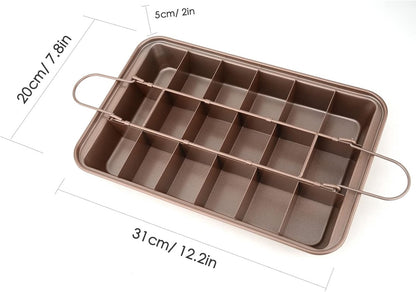 Baking Pan - Cake Pan - Bread Baking Pan - Baking Tray - With Cutting Aid Function - With Non-Slip Handle - V1188-ZXY-11204