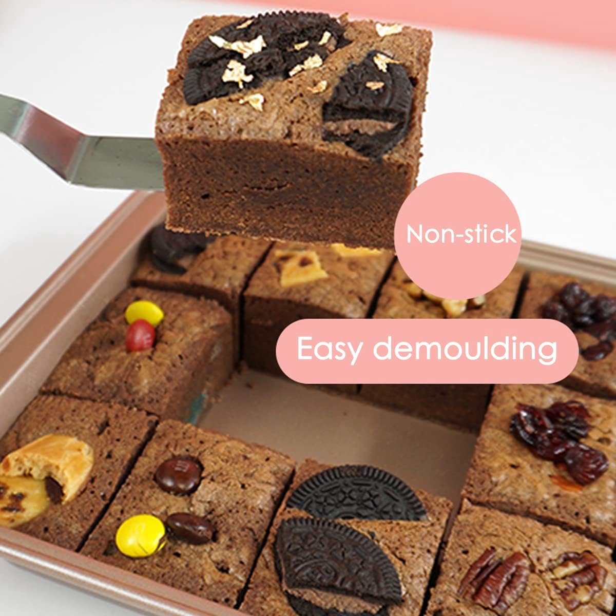 Baking Pan - Cake Pan - Bread Baking Pan - Baking Tray - With Cutting Aid Function - With Non-Slip Handle - V1188-ZXY-11204