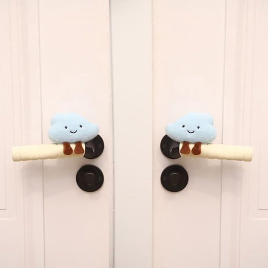 Protective Cover - Set of Two - Cute Cloud-Shaped Door Handle Gloves - Decorative Door Handle Protector Cover V1188-ZXY-11208