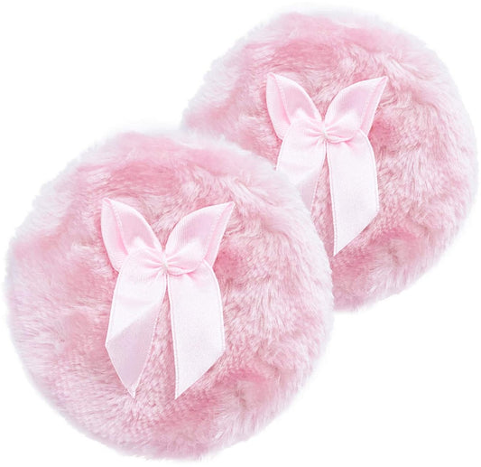 Powder Puff - 2 pieces - 8.9 cm - Make up sponges - Soft powder puff - Washable and reusable - For wet and V1188-ZXY-11222